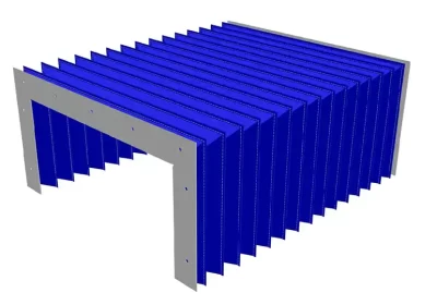 3 side bellows stitched blue