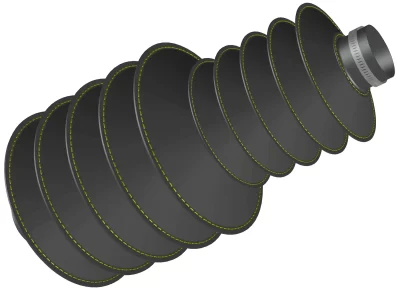 bellow step stitched black